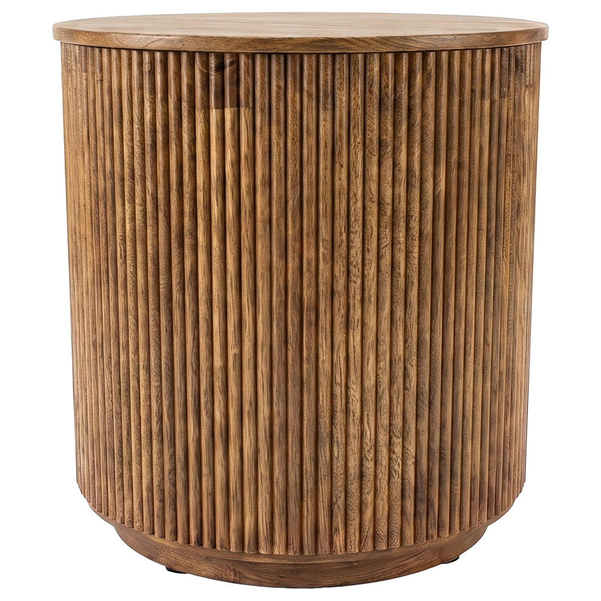 Coffey Round Coffee and End Table Set Light Brown