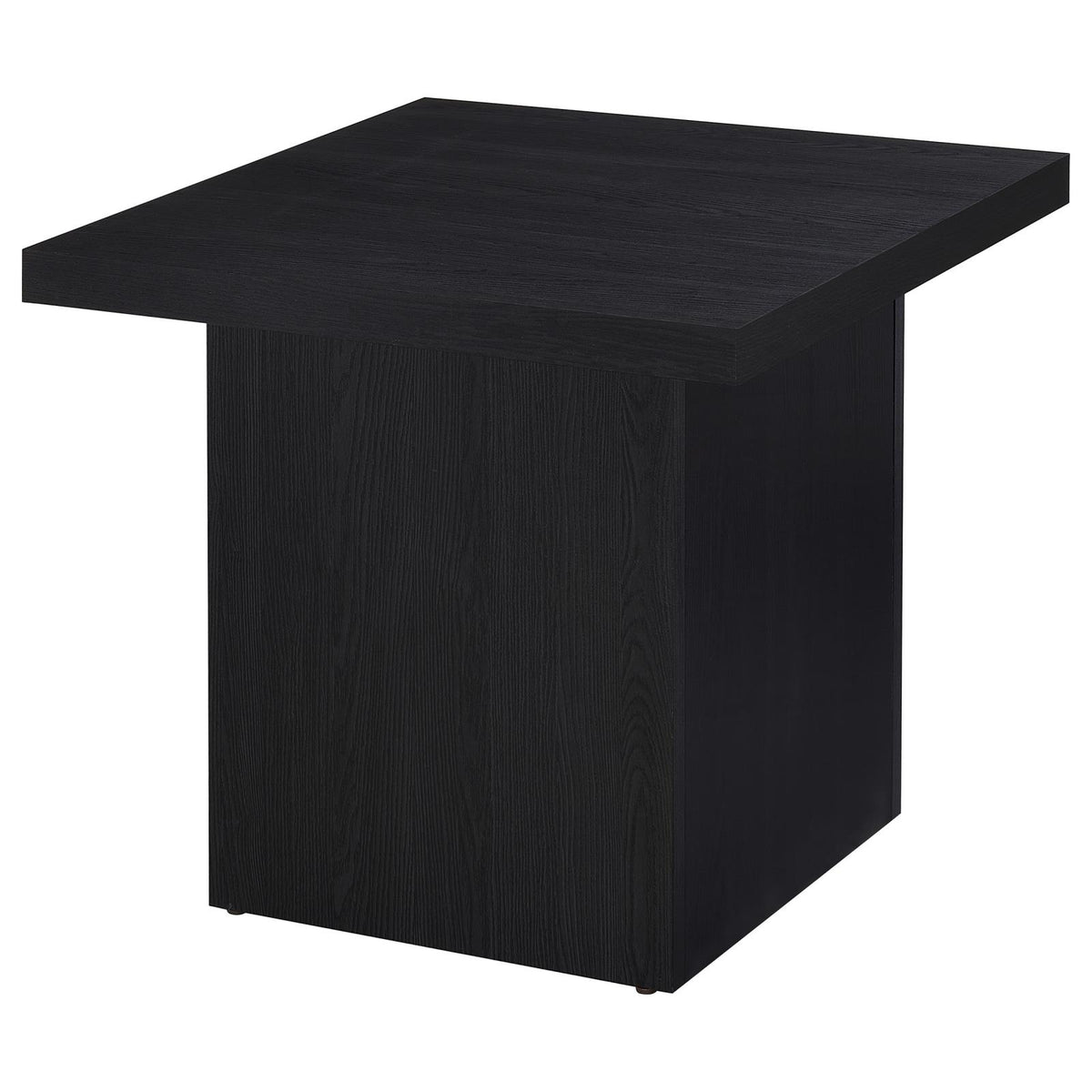 Devar Square Cocktail Coffee End Table Set Black