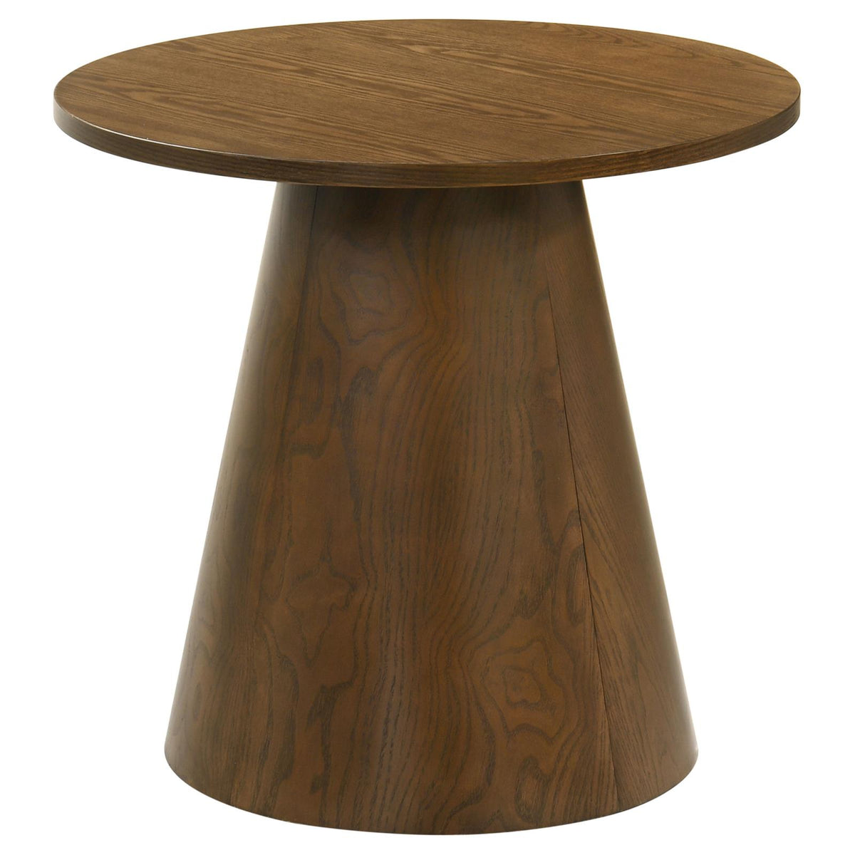 Franklin Round Pedestal Coffee Table Set Dark Brown