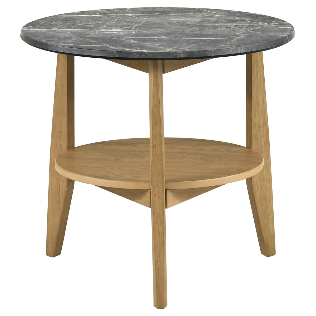 Bradley 3-Piece Round SmartTop Coffee Table Set Grey and Natural