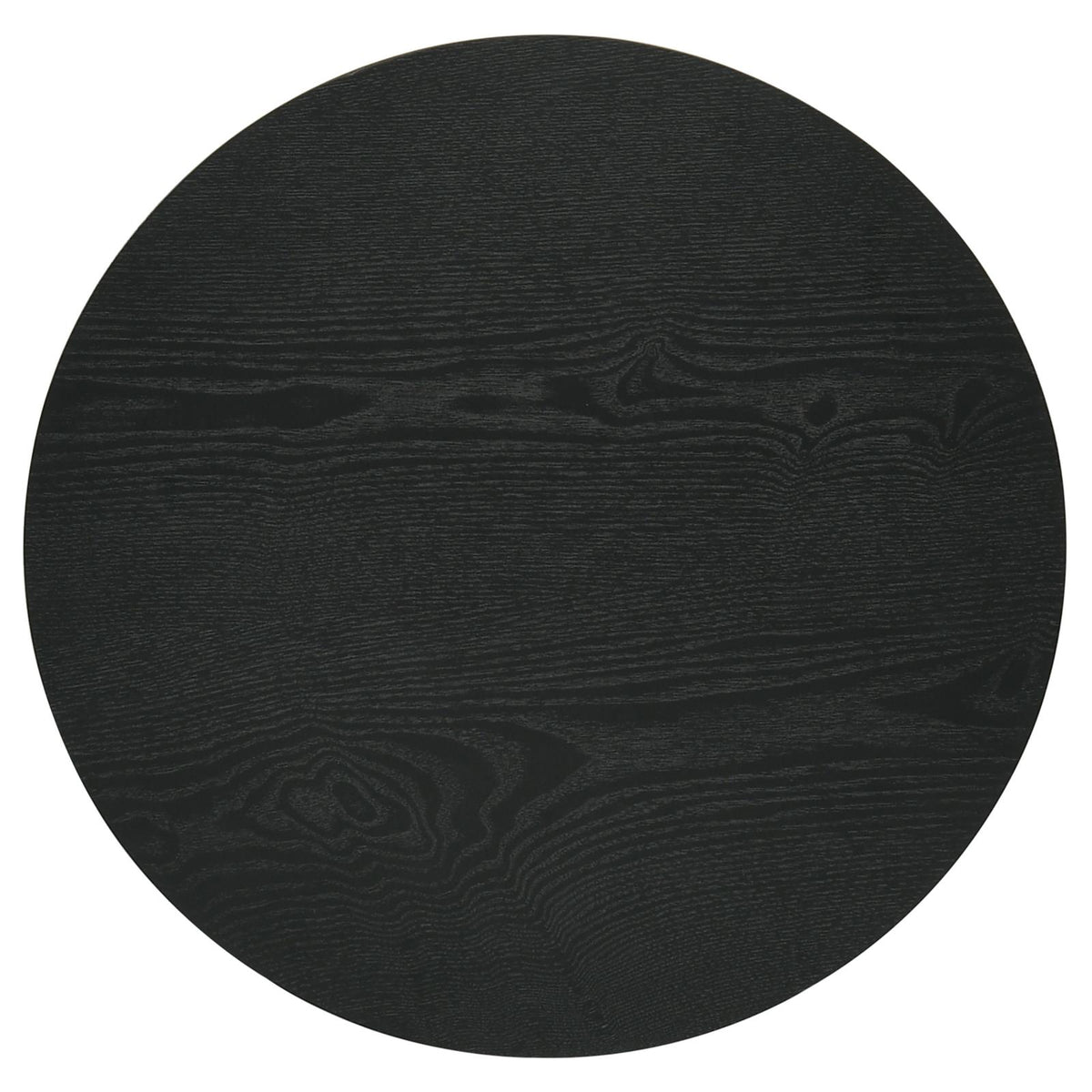 Hamlyn Round Fluted Coffee and End Table Set Black