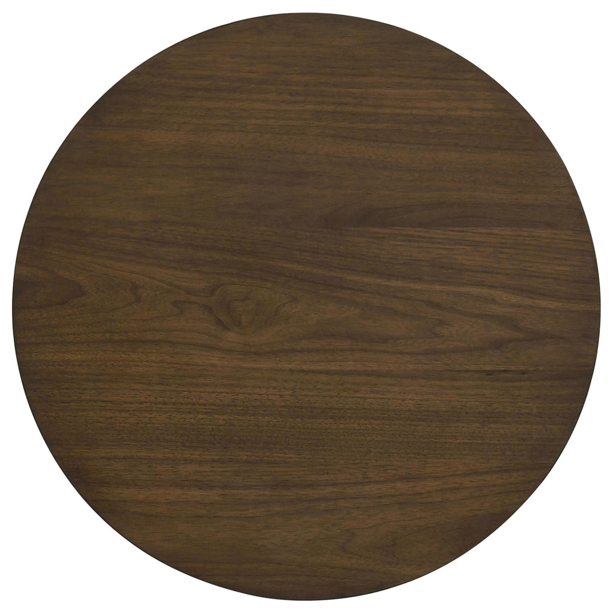 Strouse 3-Piece Round Coffee and End Table Set in Dark Walnut