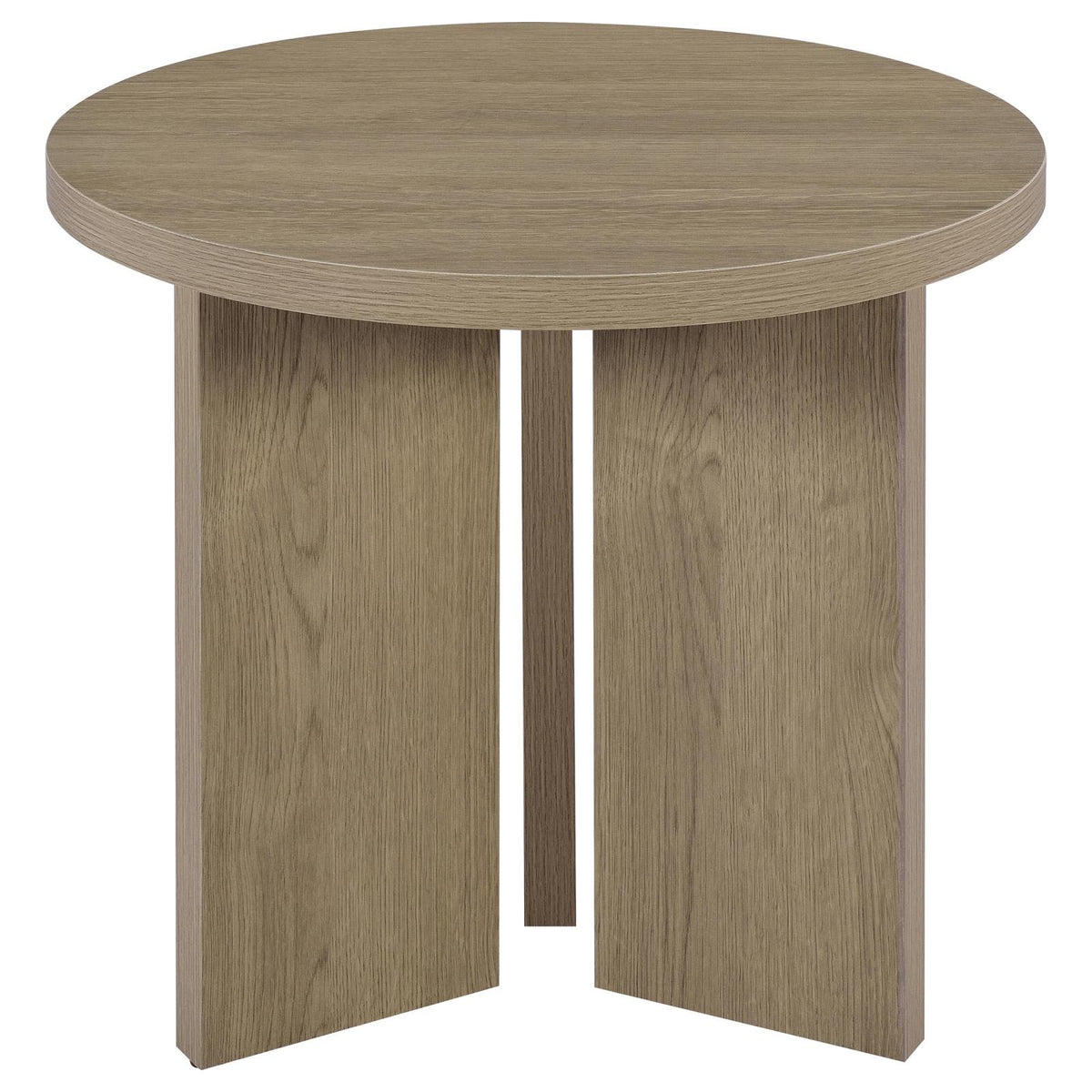 Aragon 3-Piece Round Coffee and End Table Set Latte