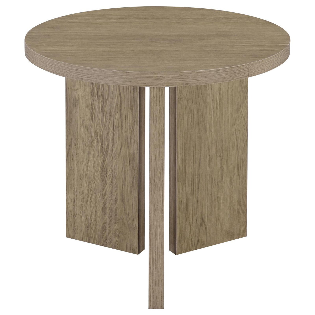 Aragon 3-Piece Round Coffee and End Table Set Latte