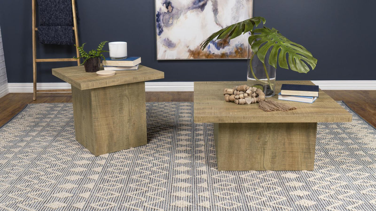 Devar Square Coffee and End Table Set Mango