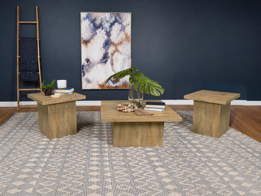 Devar Square Coffee and End Table Set Mango