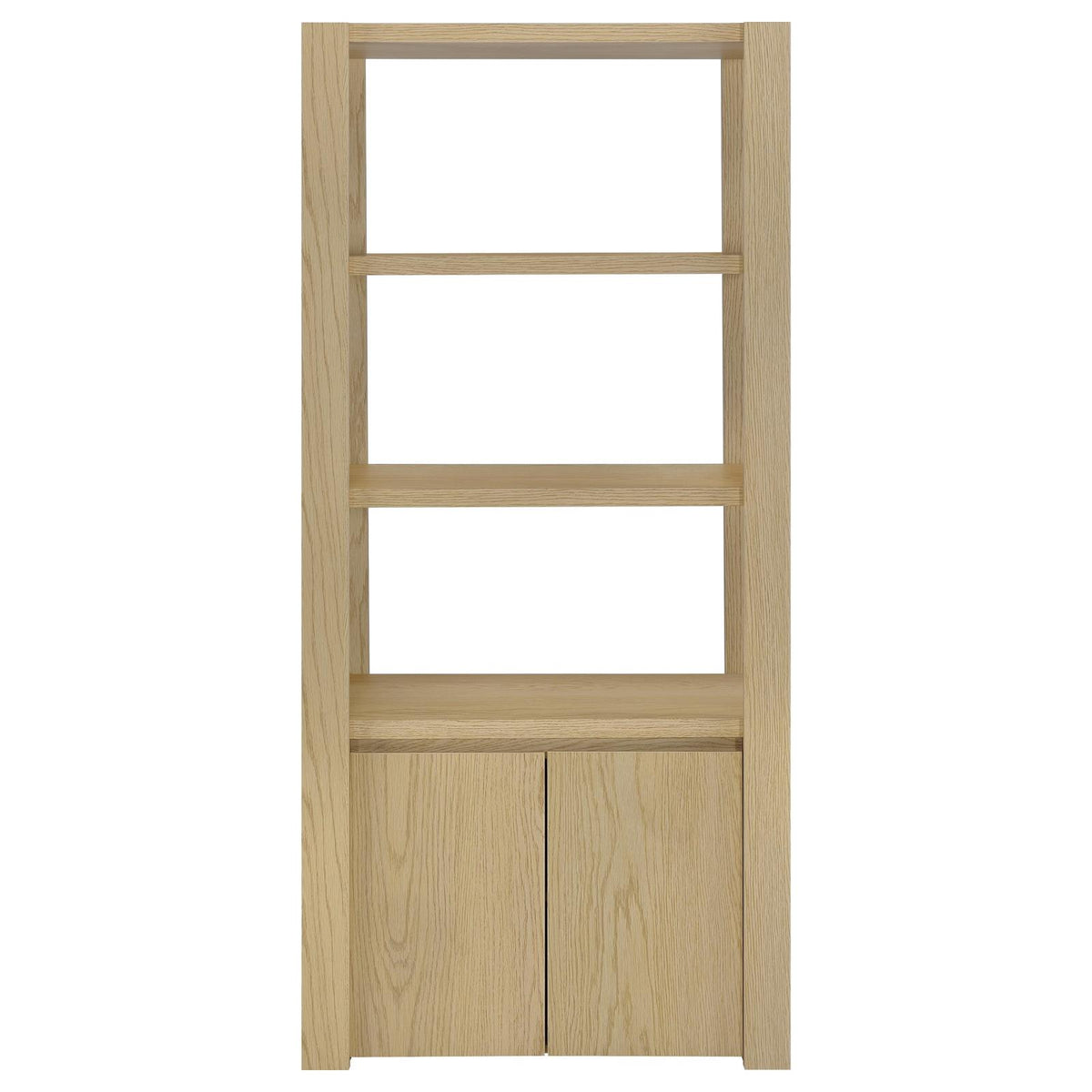 Laurelton 3-shelf Media Tower Tall Pier Cabinet Light Oak
