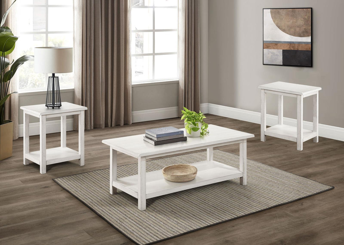Payne Coffee and 1-drawer End Table Set White