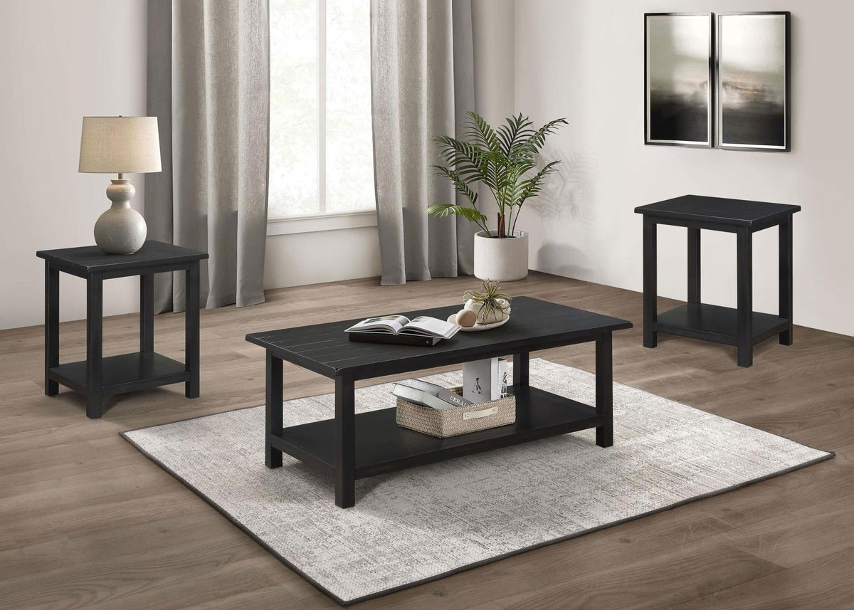 Payne Coffee and 1-drawer End Table Set Java
