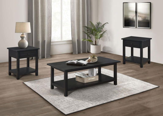 Payne Coffee and 1-drawer End Table Set Java