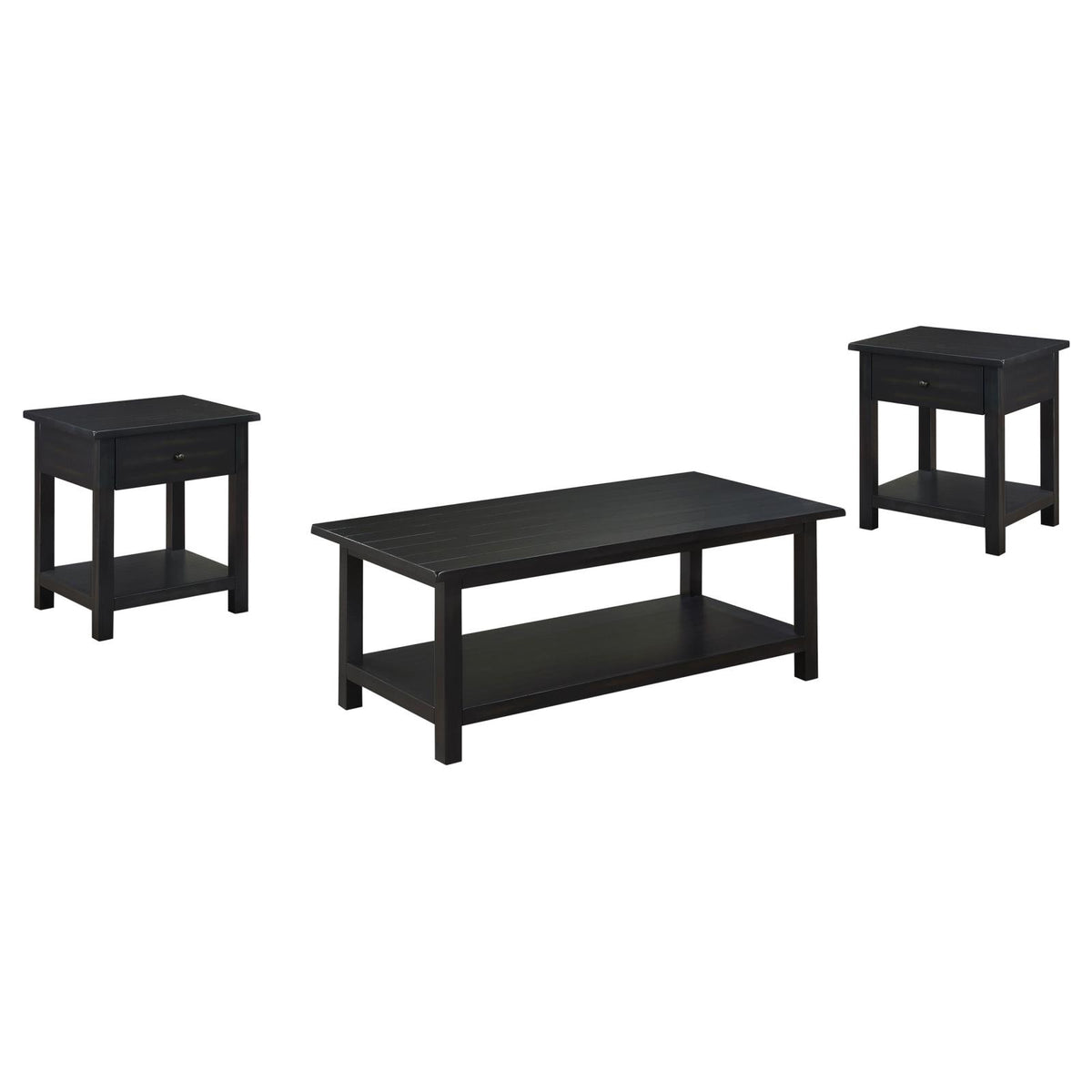 Payne Coffee and 1-drawer End Table Set Java