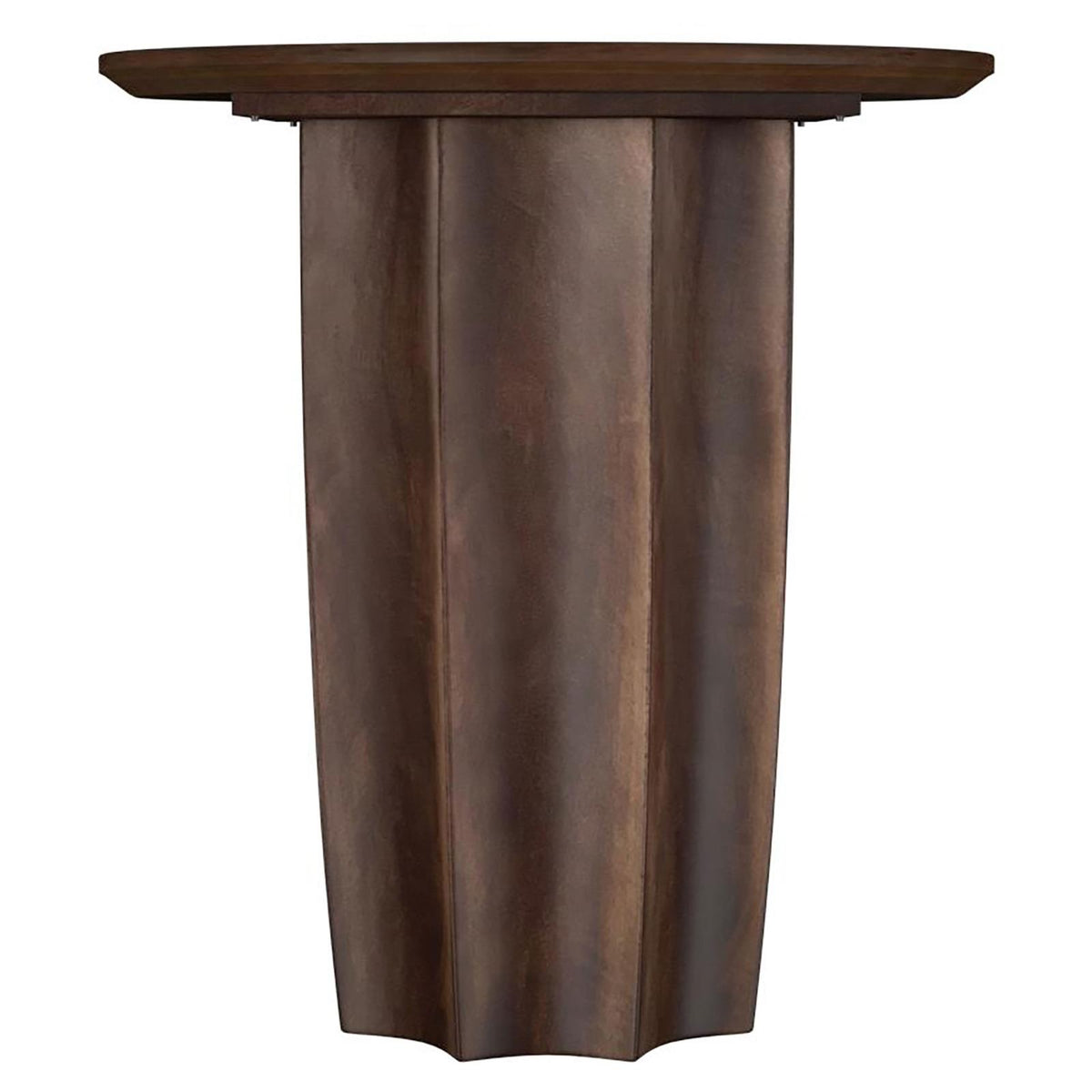 Cayenne Solid Mango Wood Accent Side End Table Walnut