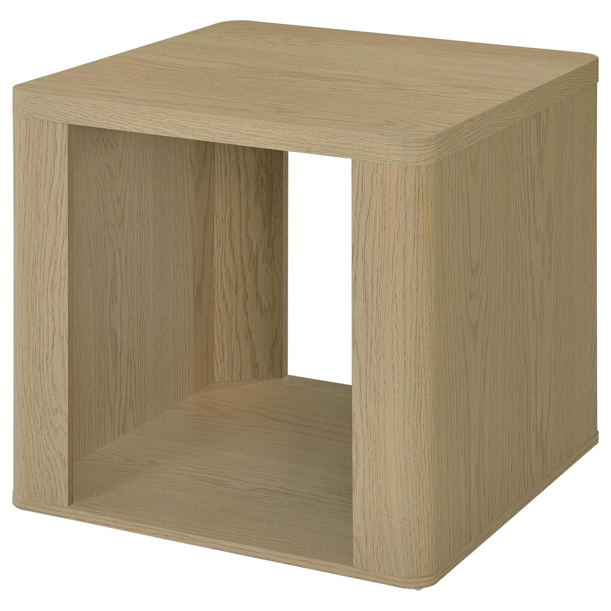Alsina Square End Table with Open Shelf Greige