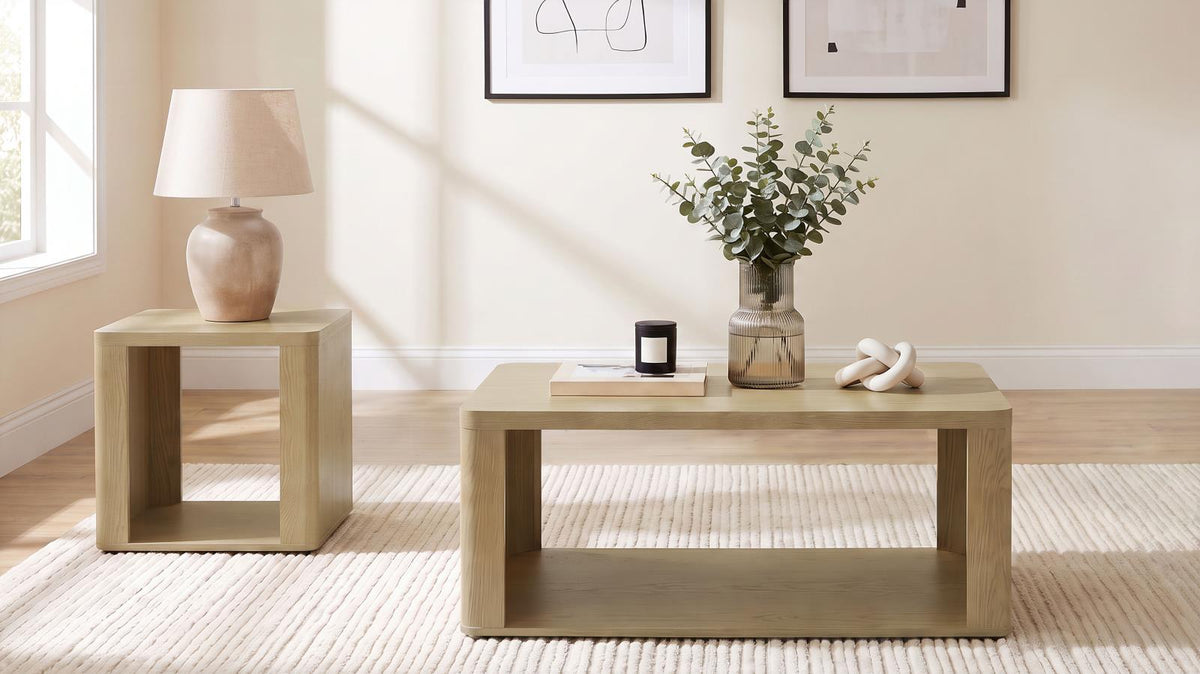 Alsina 3-Piece Coffee and End Table Set Greige