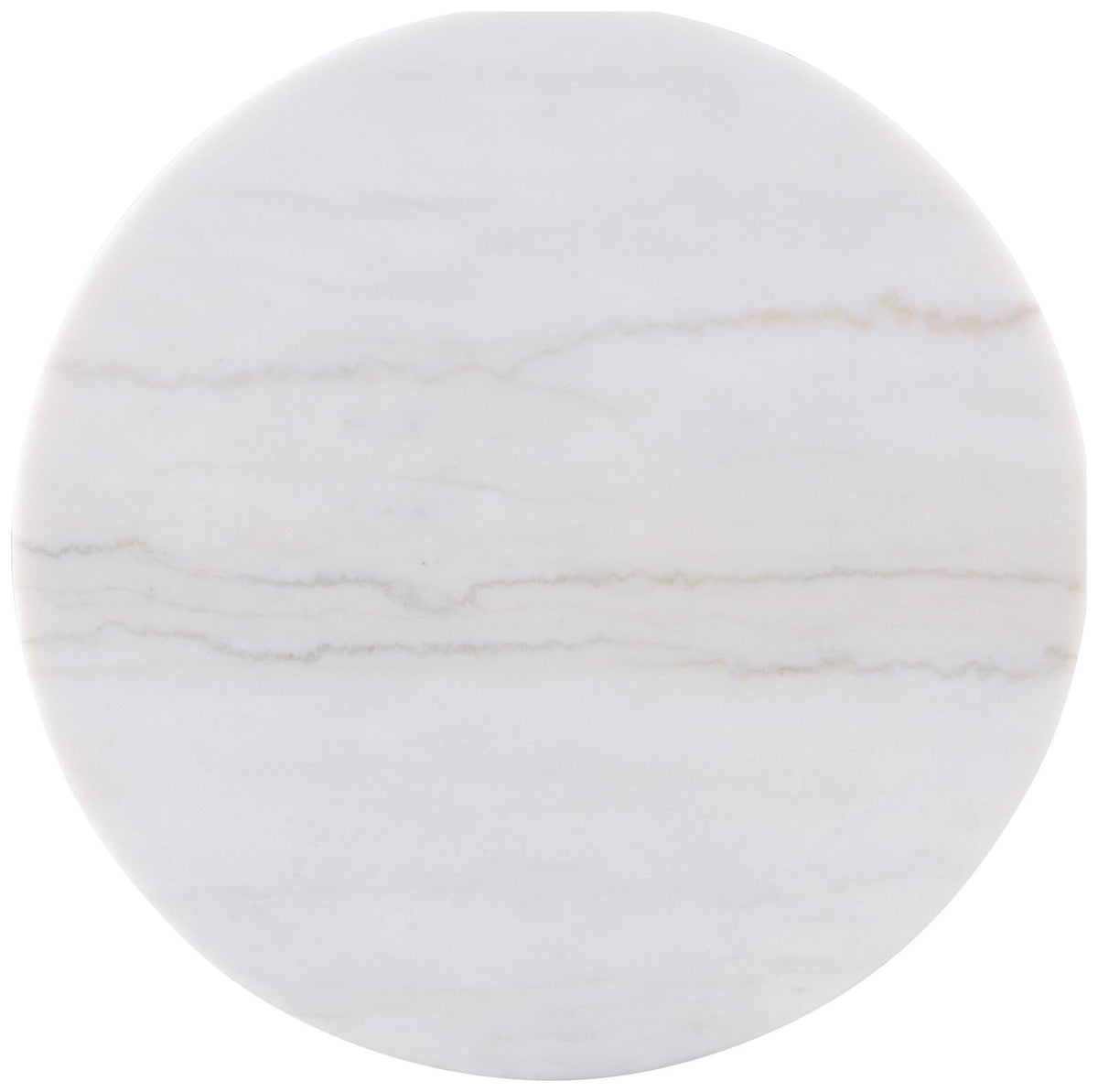 Jason Round White Marble Coffee Table Set Greige