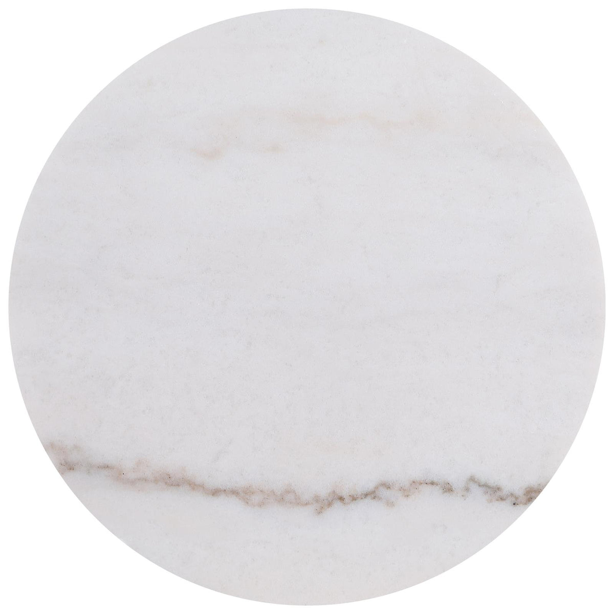 Jason Round White Marble Coffee Table Set Honey Brown