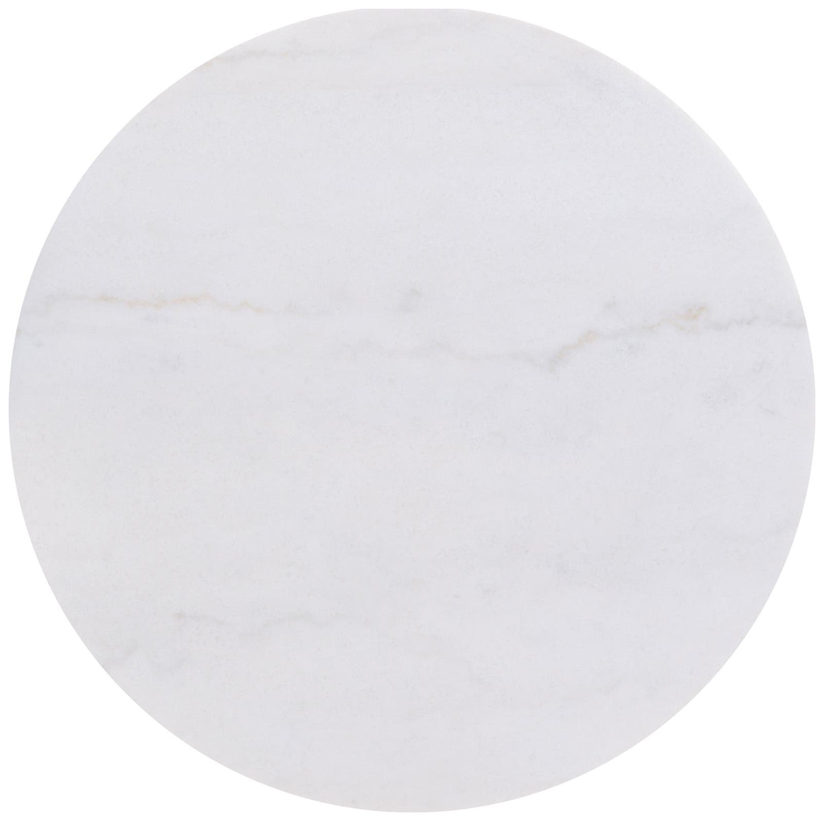 Jason Round White Marble Coffee Table Set Honey Brown