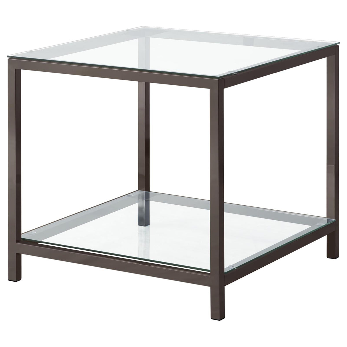 Trini Coffee and End Table Set Black Nickel