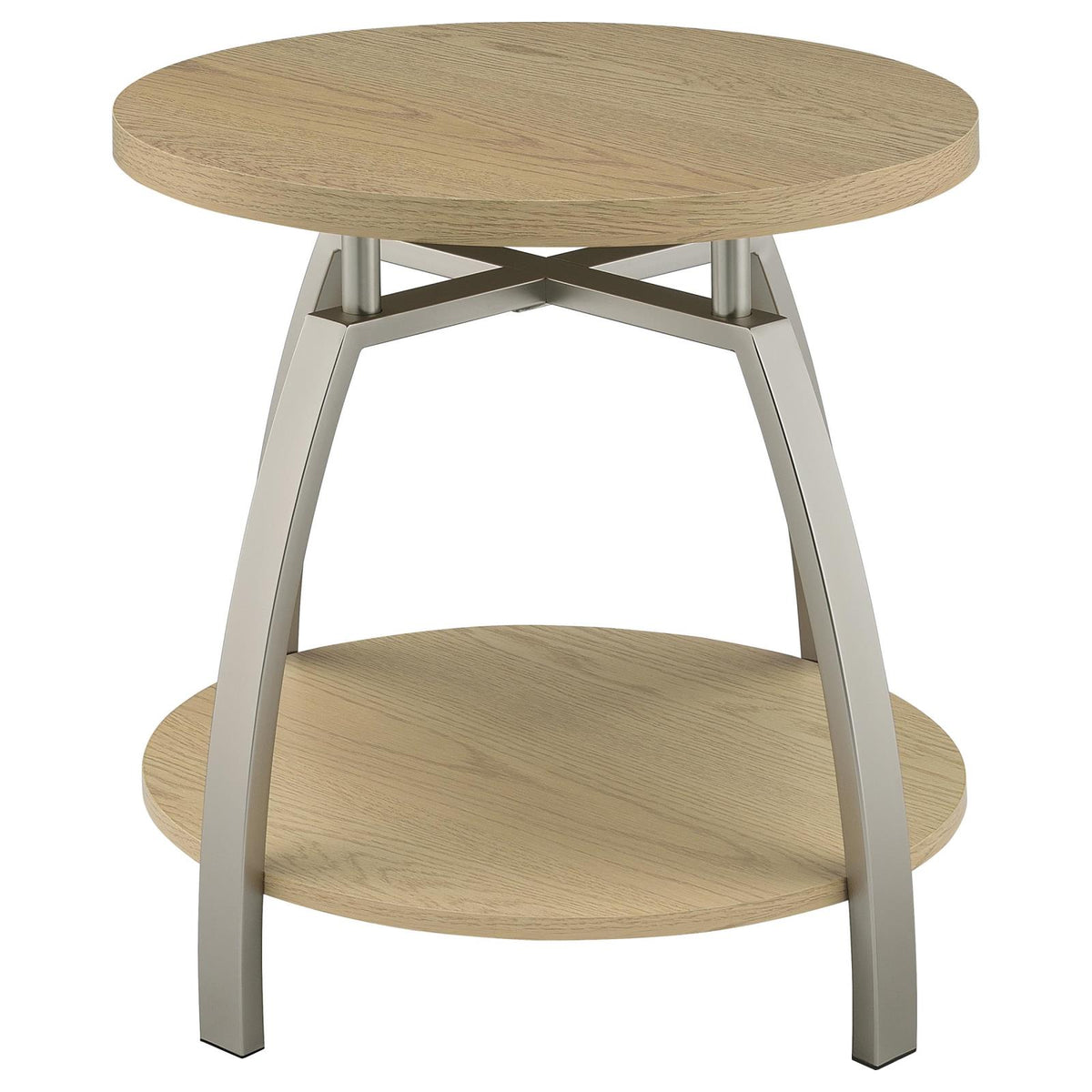 Dacre Round Coffee and End Table Set Greige