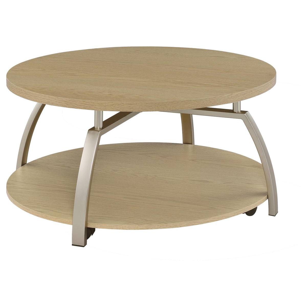 Dacre Round Coffee and End Table Set Greige