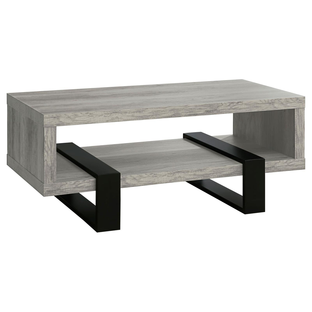 Dinard Engineered Wood Cocktail Coffee Table Grey Driftwood