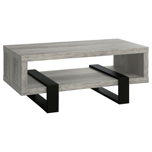 Dinard Engineered Wood Cocktail Coffee Table Grey Driftwood