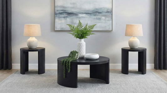 Sweeney Coffee and End Occasional Table Set Black