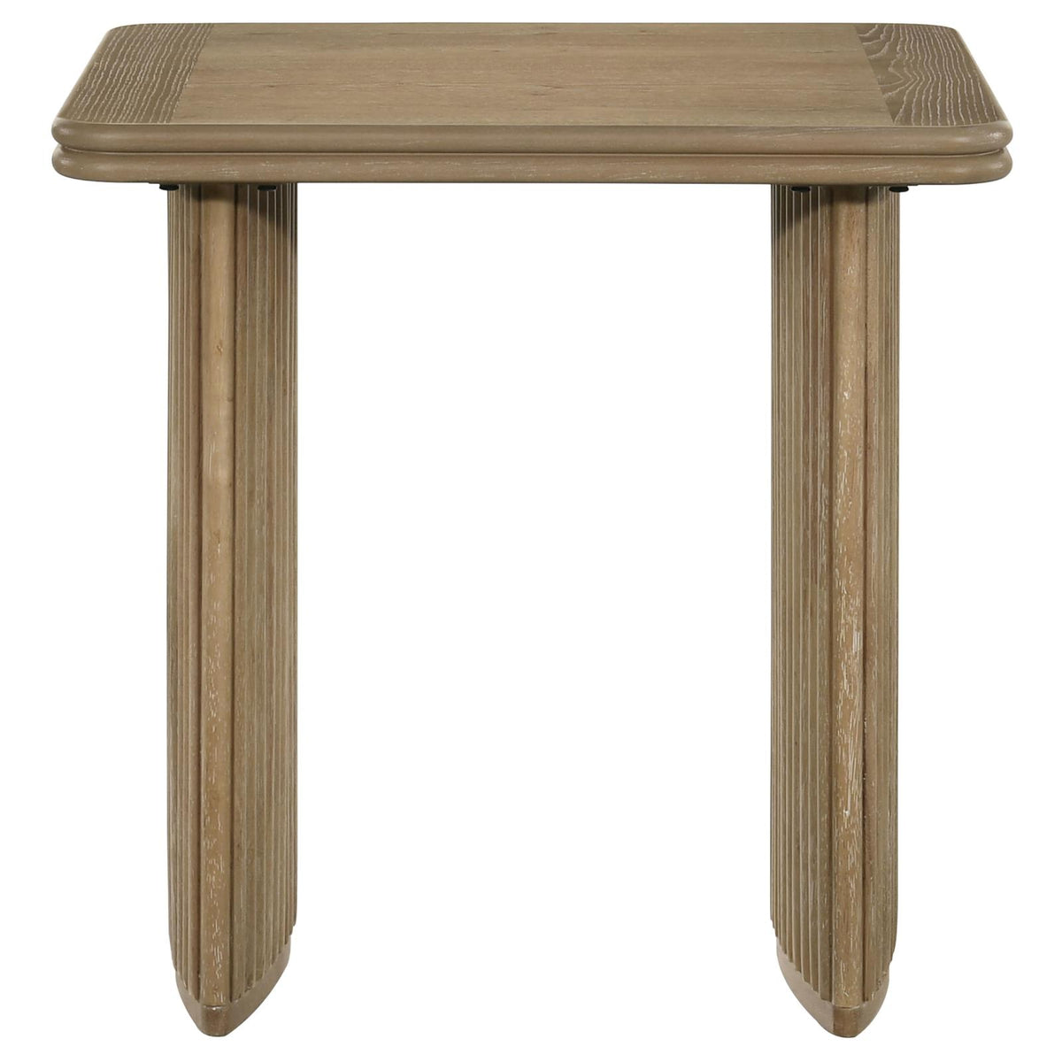 Adina Wood Coffee Table Set Distressed Light Brown