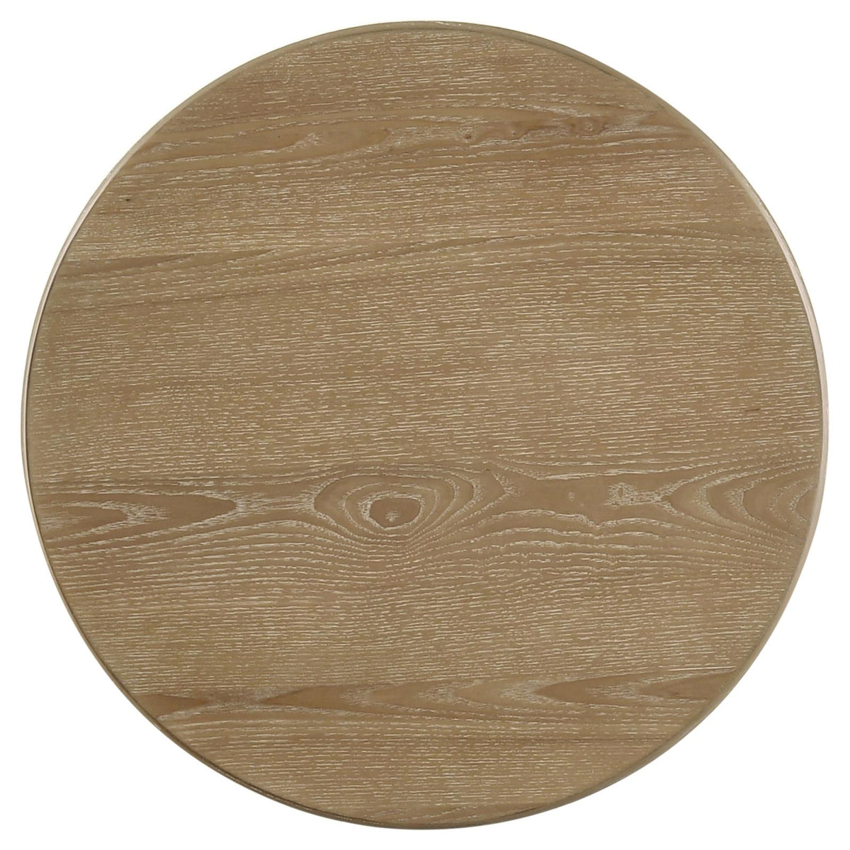 Adina Round Wood Side End Table Distressed Light Brown