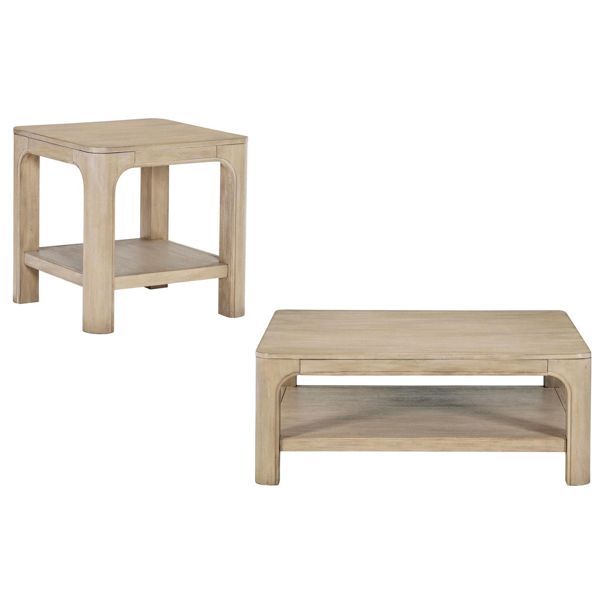 Solano Square Coffee Table Set Weathered Mango