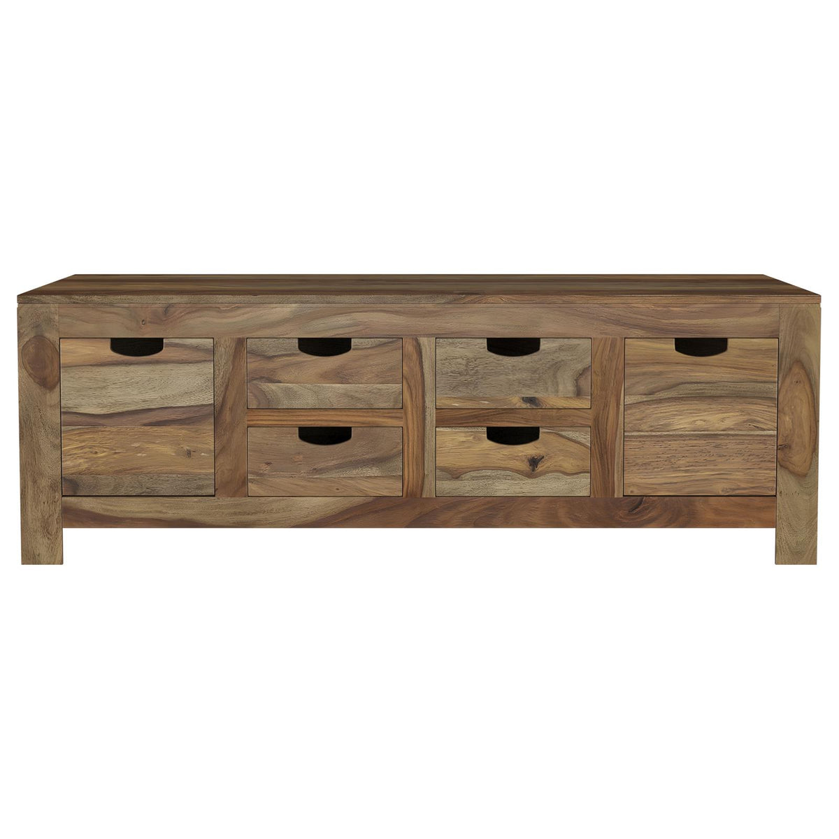 Esther 3-Piece Solid Sheesham Coffee and End Table Set Natural