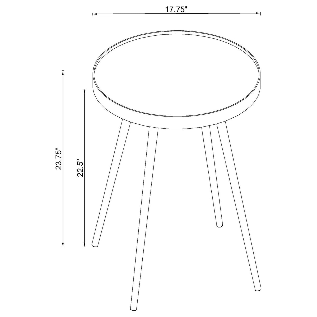 Kaelyn Round Coffee and End Table Set Gold