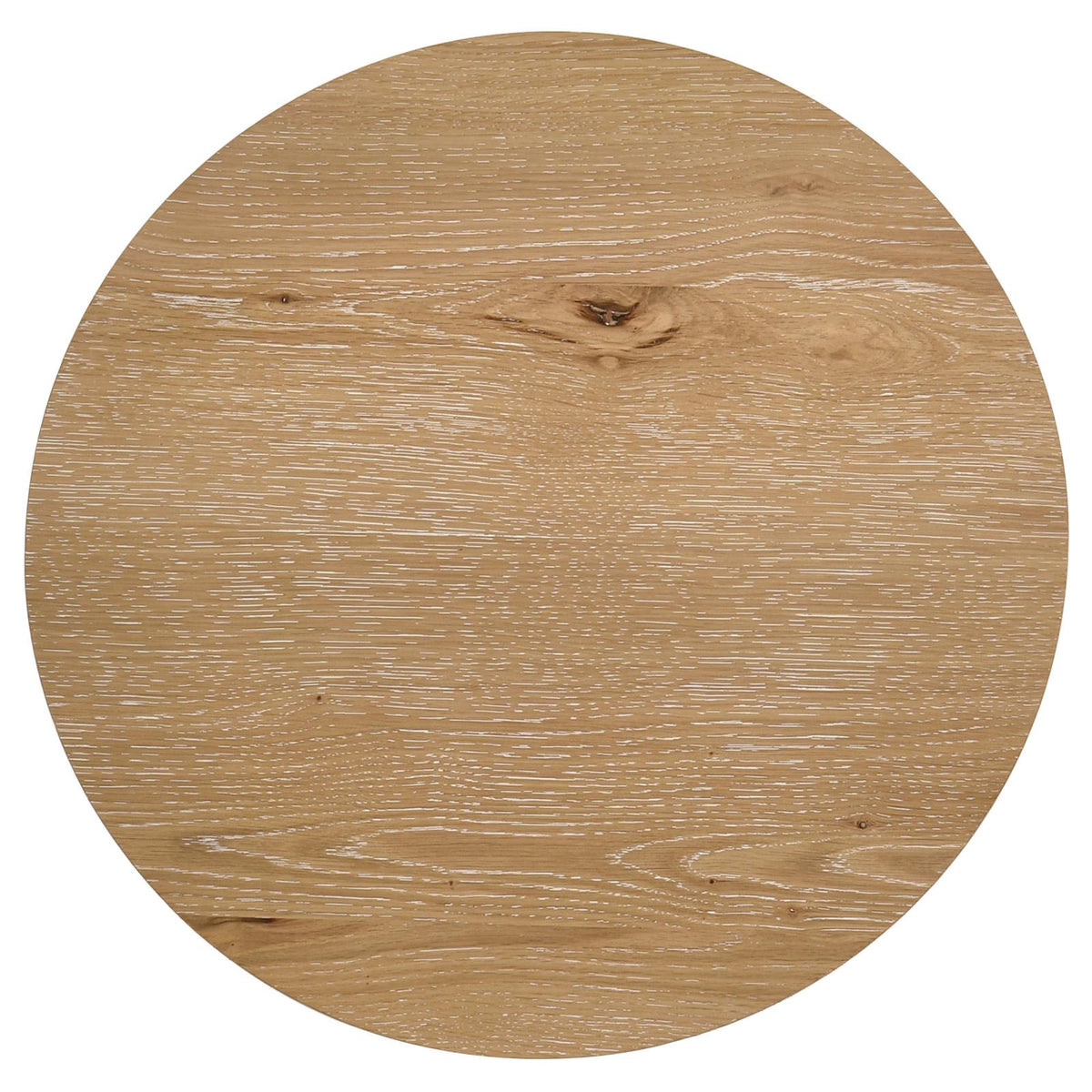 Kessler Round Sculptural Wood Coffee Table Set Light Oak