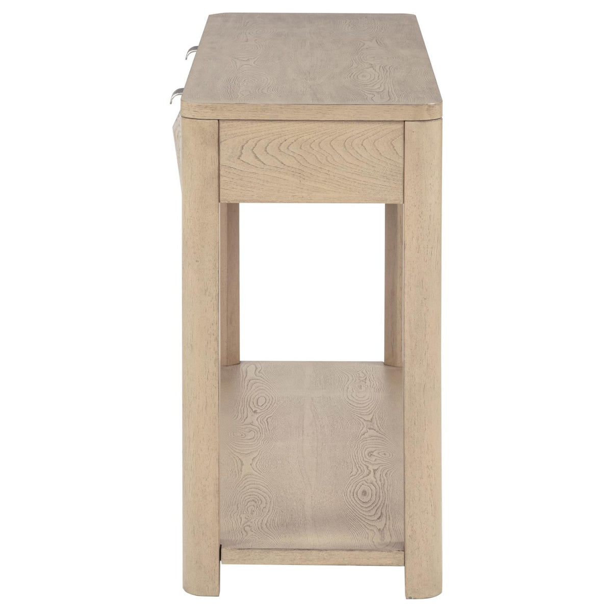 Marcelo Sofa Console Table with 2 Drawers and Shelf Light Elm