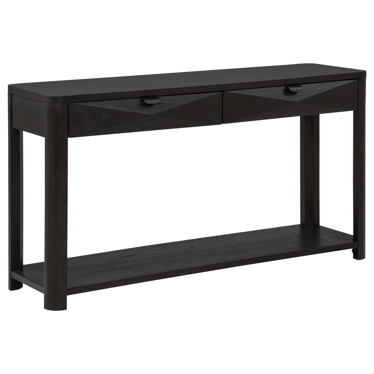 Marcelo Sofa Console Table with 2 Drawers and Shelf Coffee