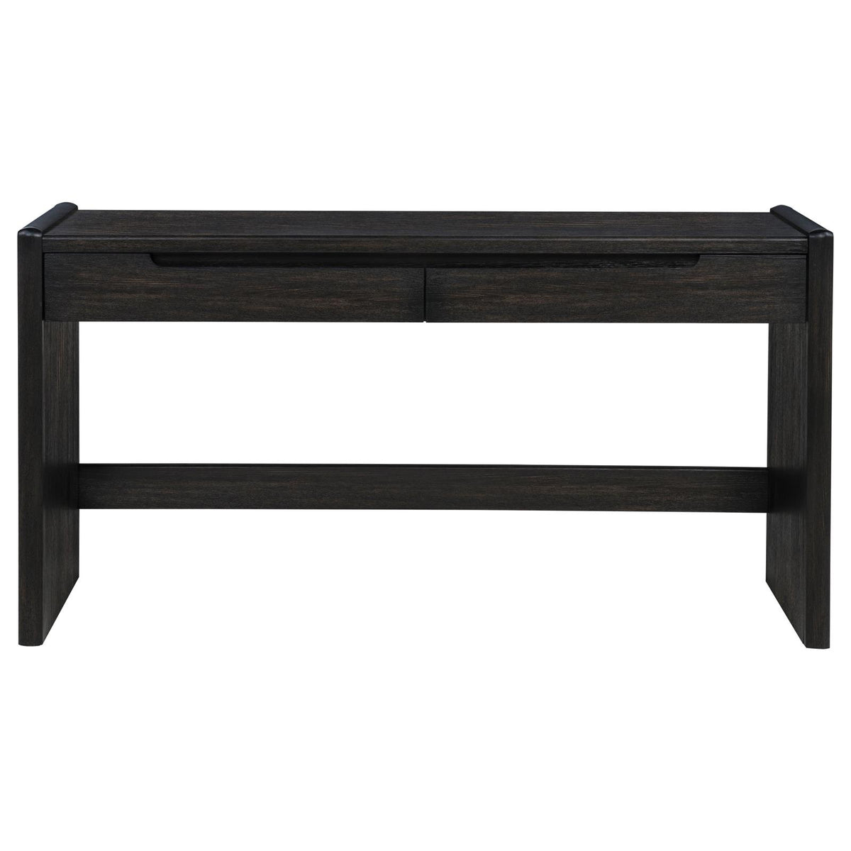 Leandro 2-drawer Home Office Writing Desk Burnished Black