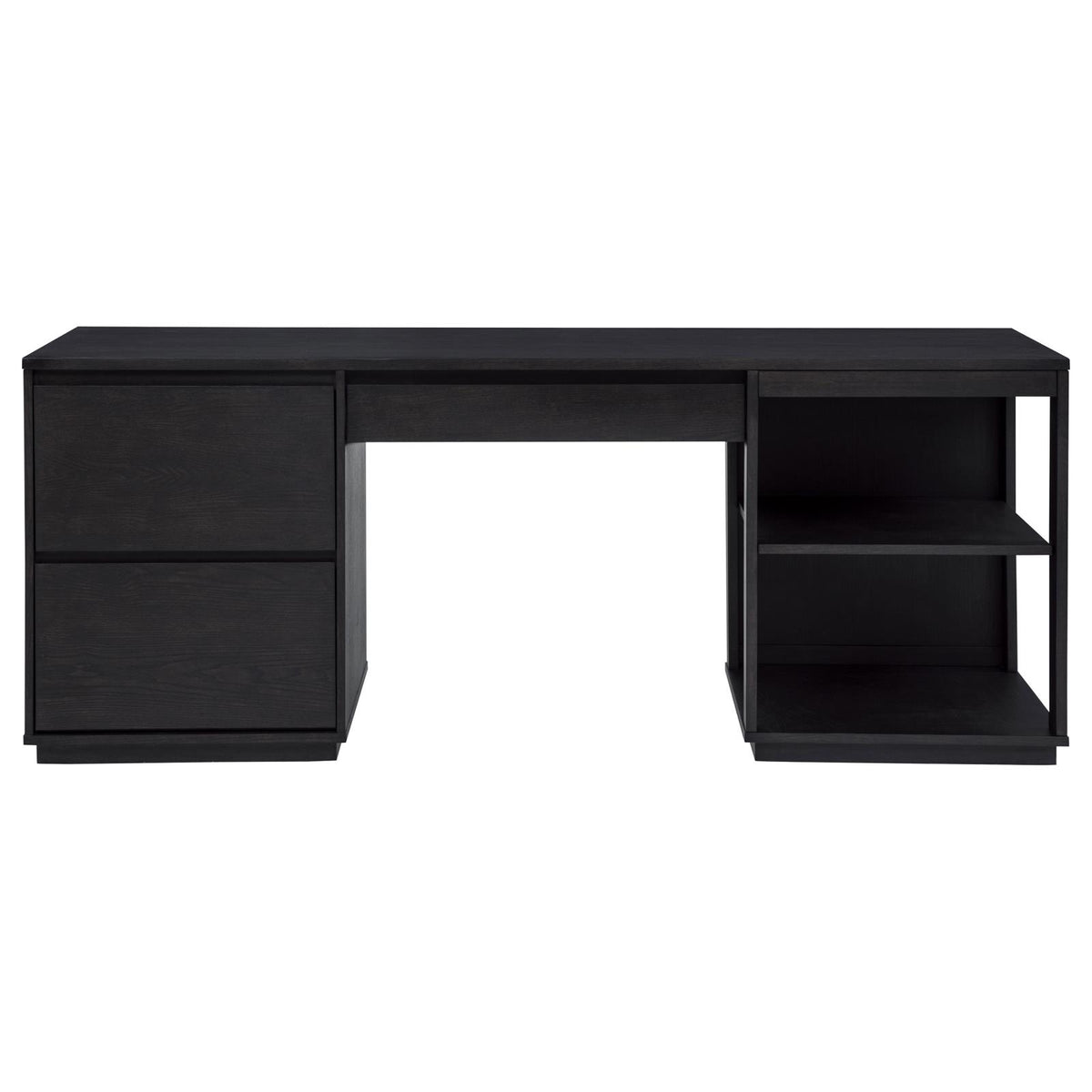 Harkes 75-inch 3-drawer Computer Desk with Adjustable Shelf Coffee Bean