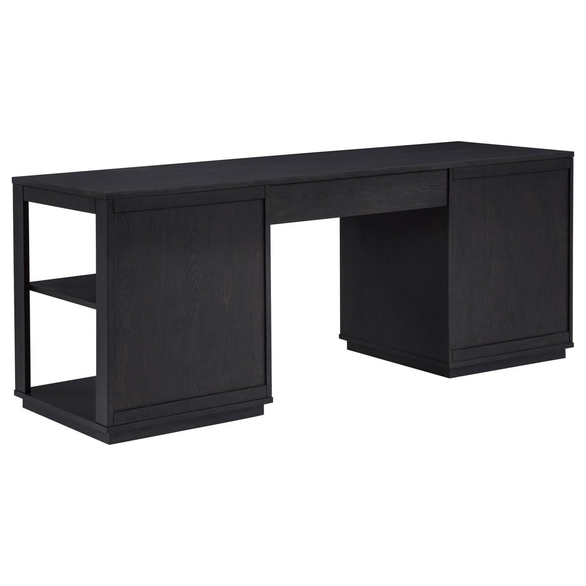 Harkes 75-inch 3-drawer Computer Desk with Adjustable Shelf Coffee Bean