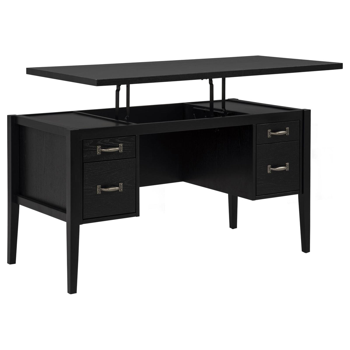 Graham 4-Drawer Lift-Top Computer Desk Black