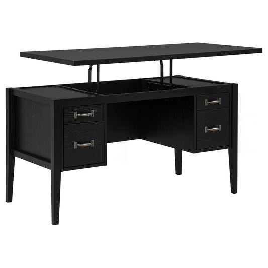 Graham 4-Drawer Lift-Top Computer Desk Black