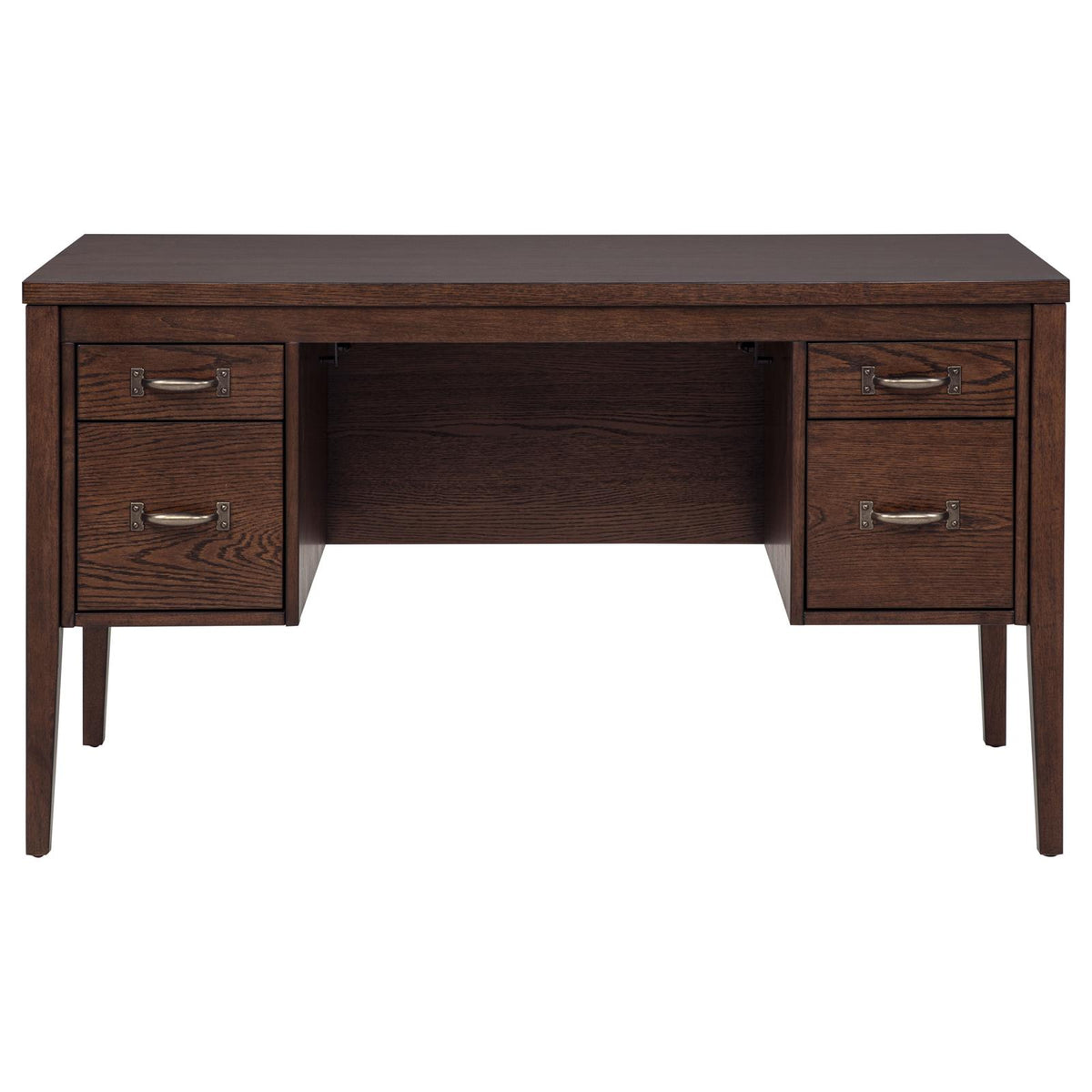 Graham 4-Drawer Lift-Top Computer Desk Walnut Brown