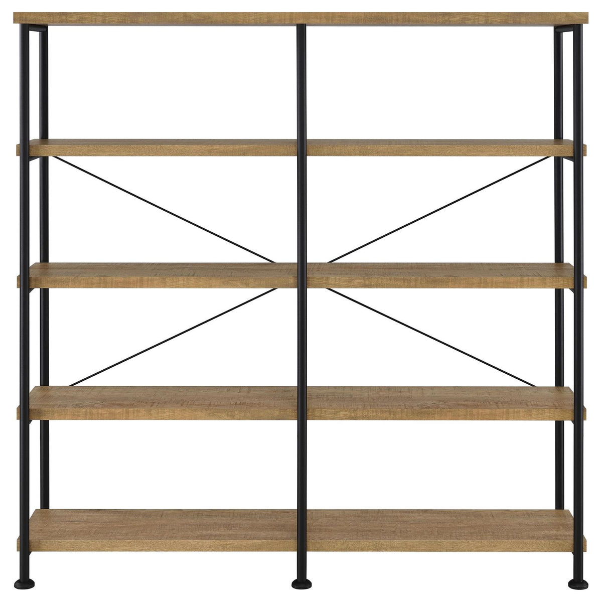 Analiese 63-inch 4-shelf Double Bookshelf Mango