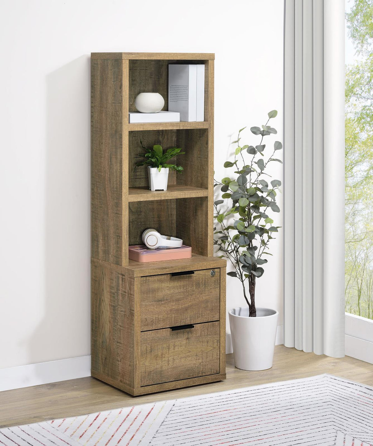 Westpark Wall Unit Bookcase Set with USB Mango
