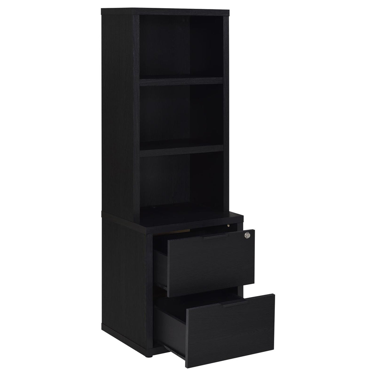 Westpark Wall Unit Bookcase Set with USB Black