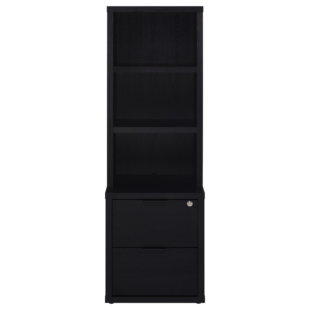 Westpark Wall Unit Bookcase Set with USB Black