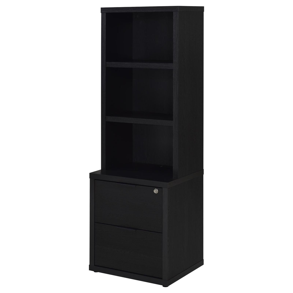 Westpark Wall Unit Bookcase Set with USB Black