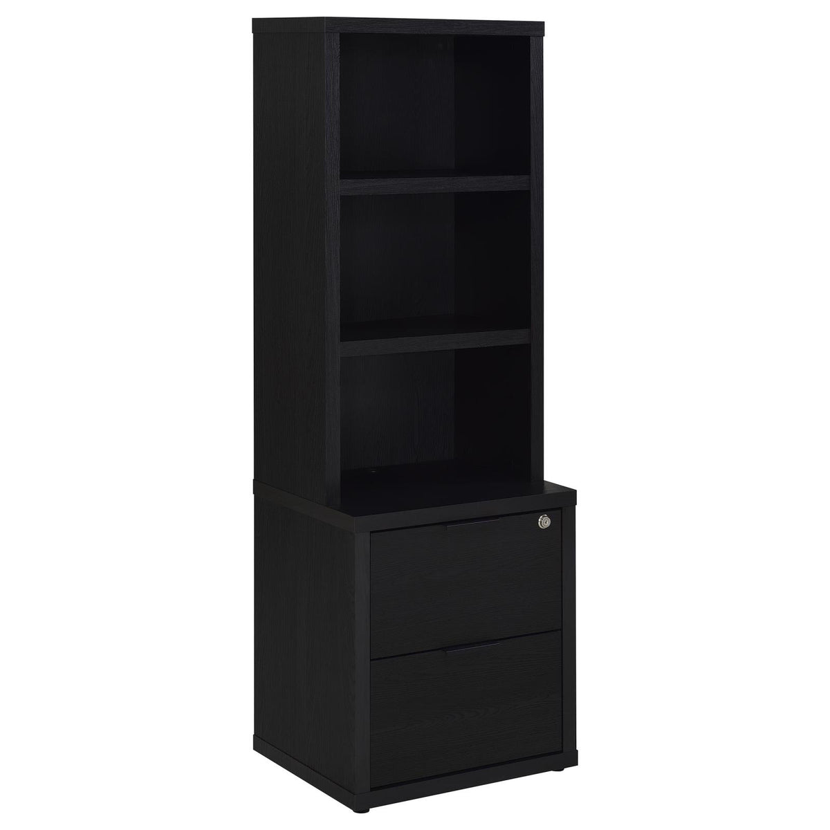Westpark Wall Unit Bookcase Set with USB Black