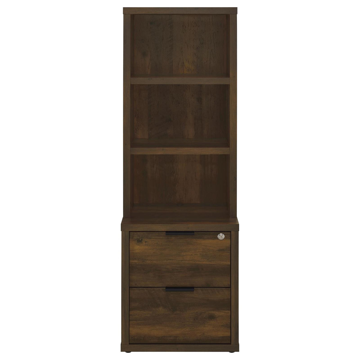 Westpark Wall Unit Bookcase Set with USB Dark Pine