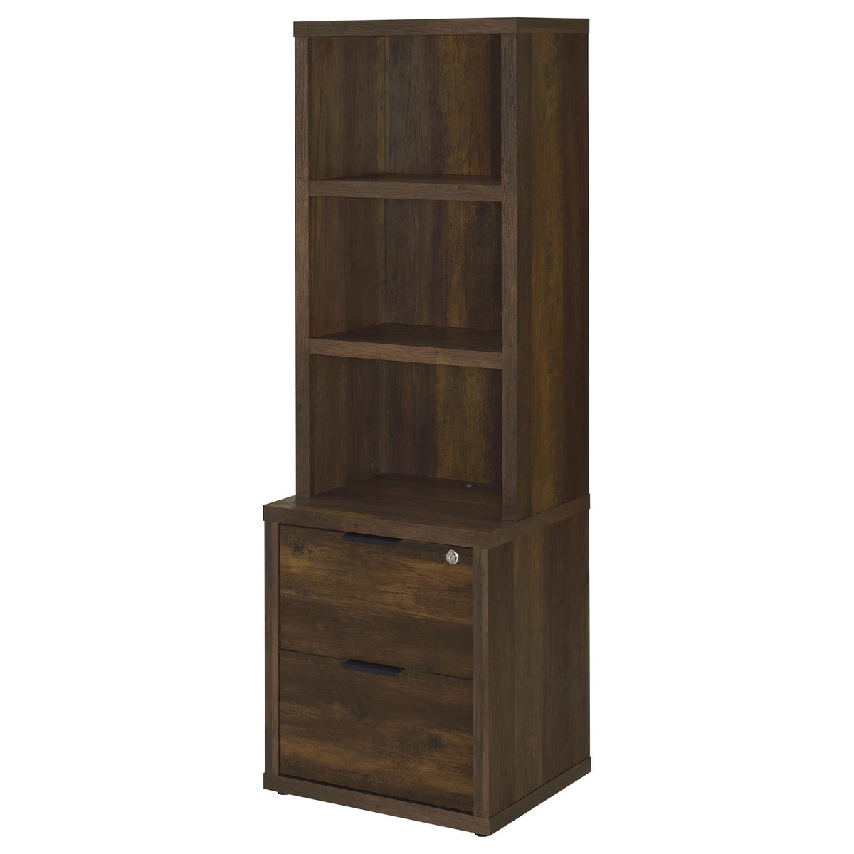 Westpark Wall Unit Bookcase Set with USB Dark Pine