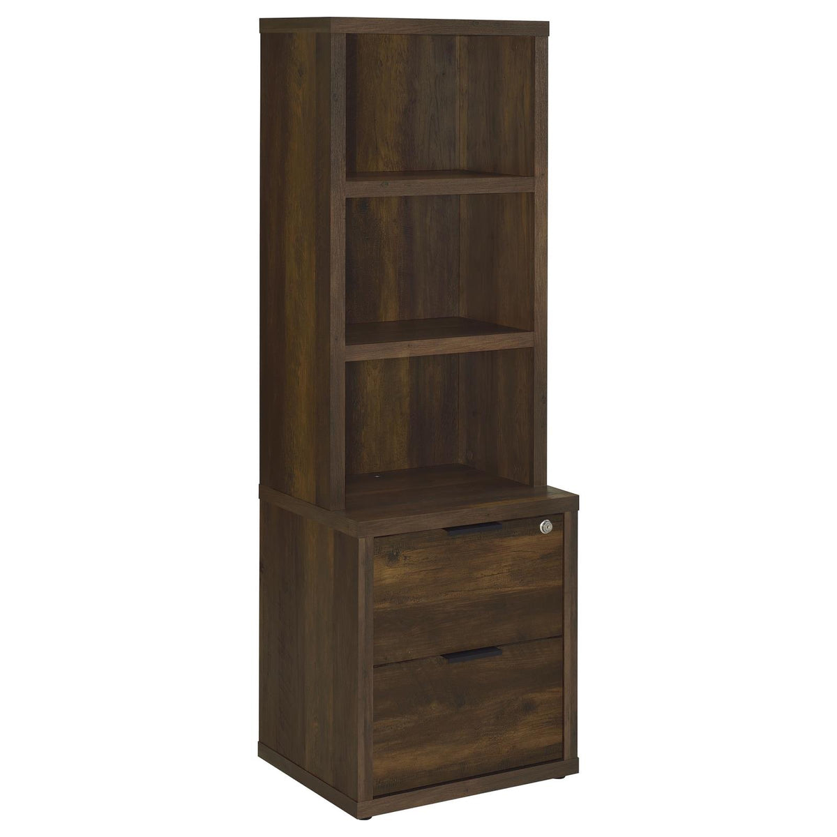 Westpark Wall Unit Bookcase Set with USB Dark Pine
